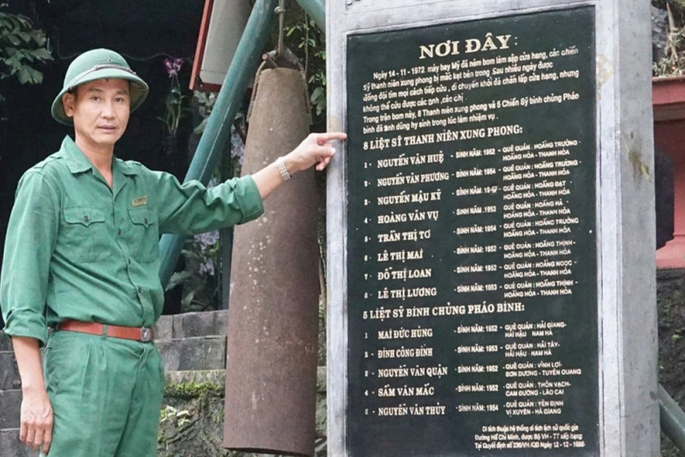 A stone stele engraved with the names of the fallen soldiers